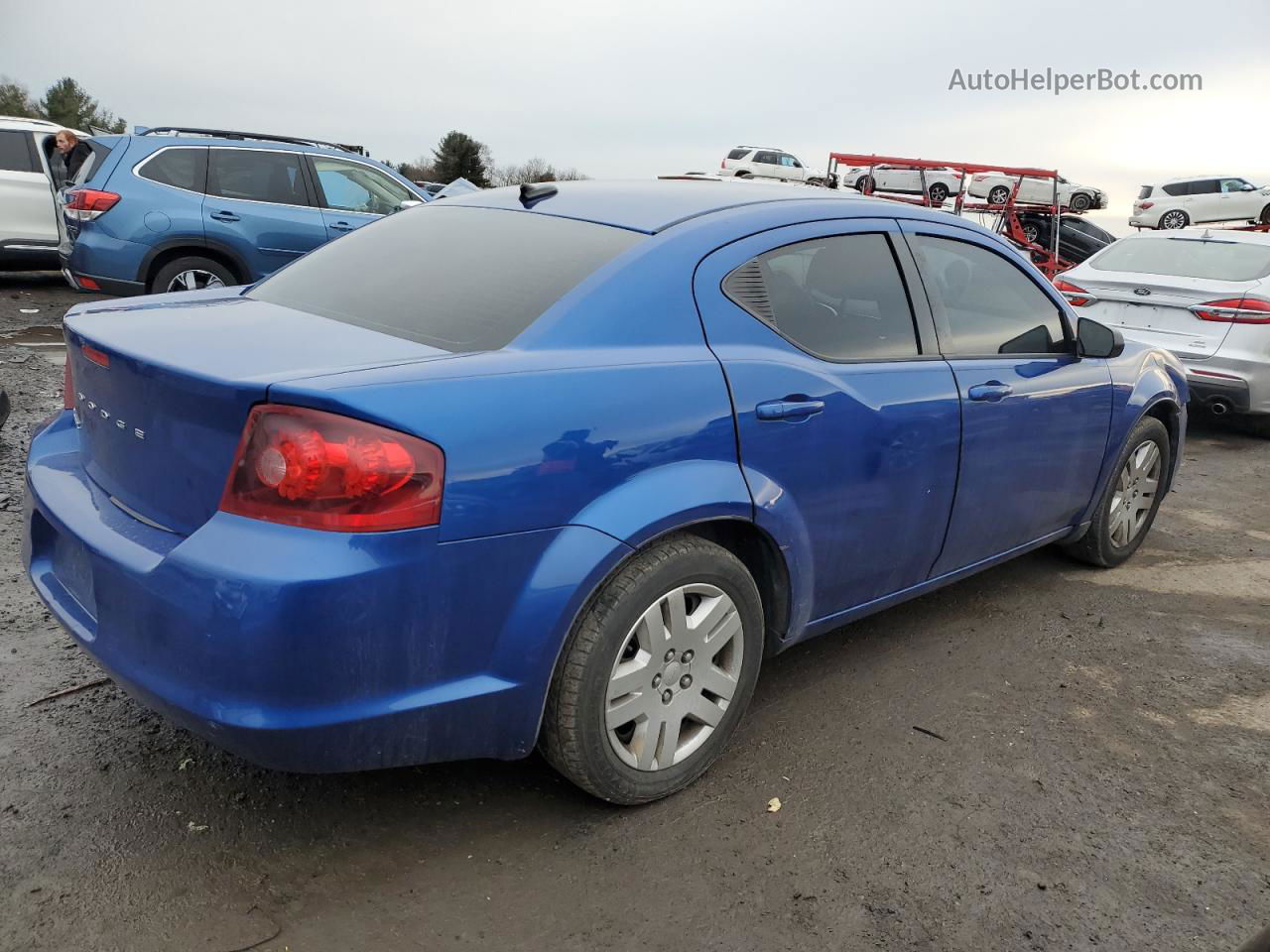 2014 Dodge Avenger Se Blue vin: 1C3CDZAB1EN116764