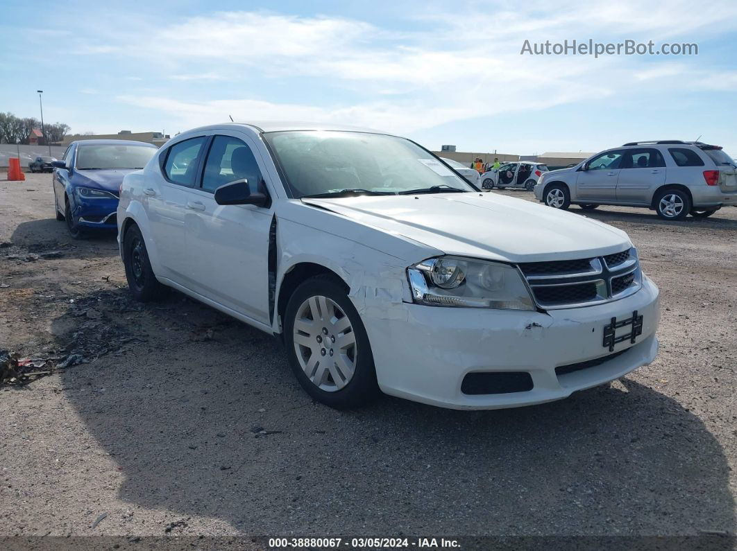 2014 Dodge Avenger Se Белый vin: 1C3CDZAB1EN129188