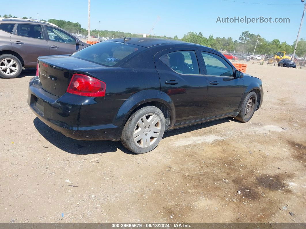 2014 Dodge Avenger Se Black vin: 1C3CDZAB1EN143527