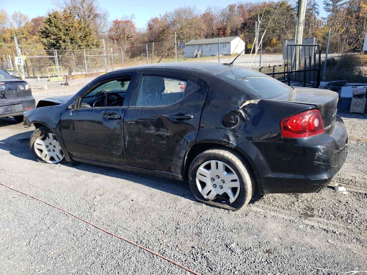 2014 Dodge Avenger Se Black vin: 1C3CDZAB1EN162191