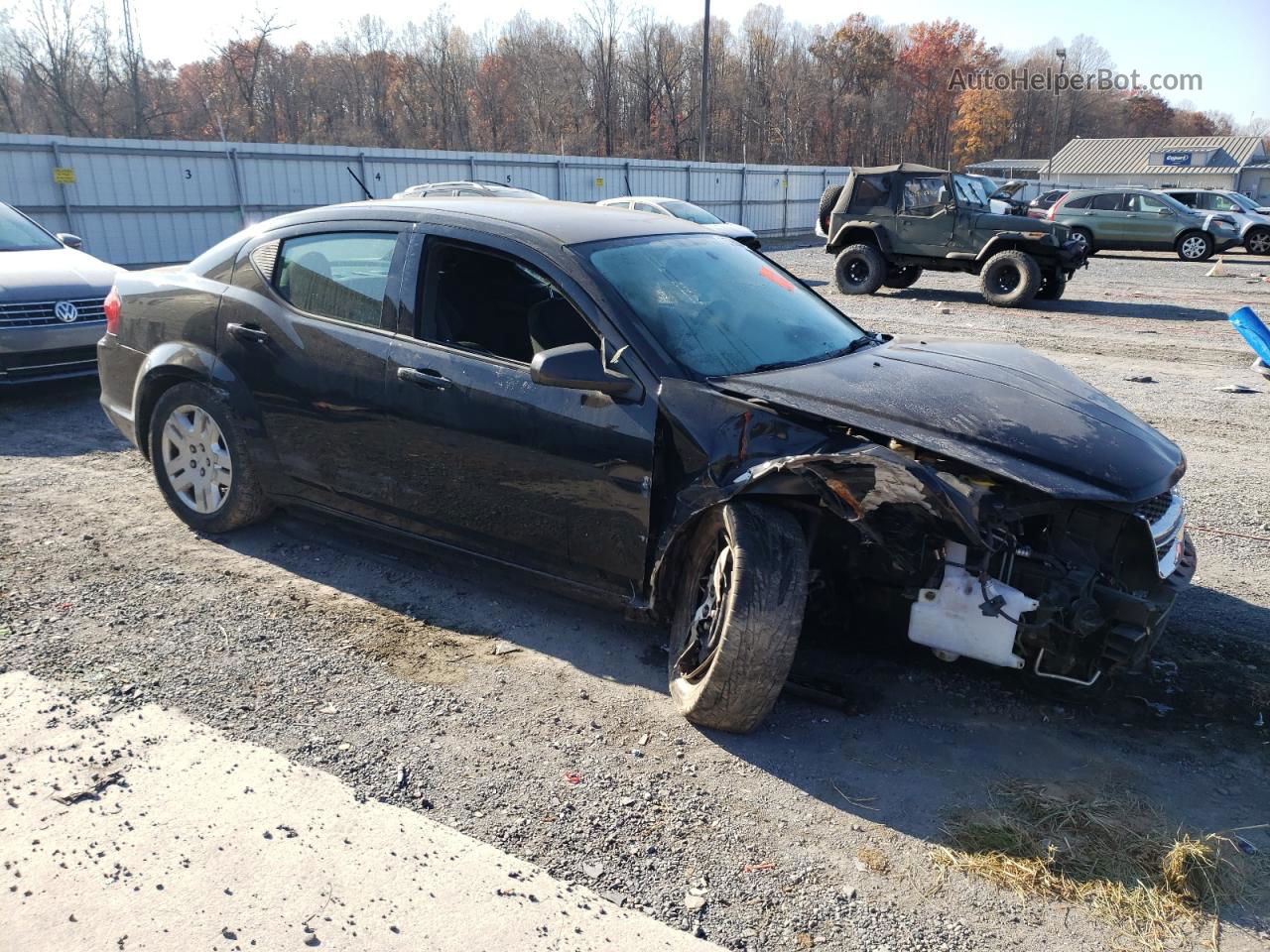 2014 Dodge Avenger Se Black vin: 1C3CDZAB1EN162191