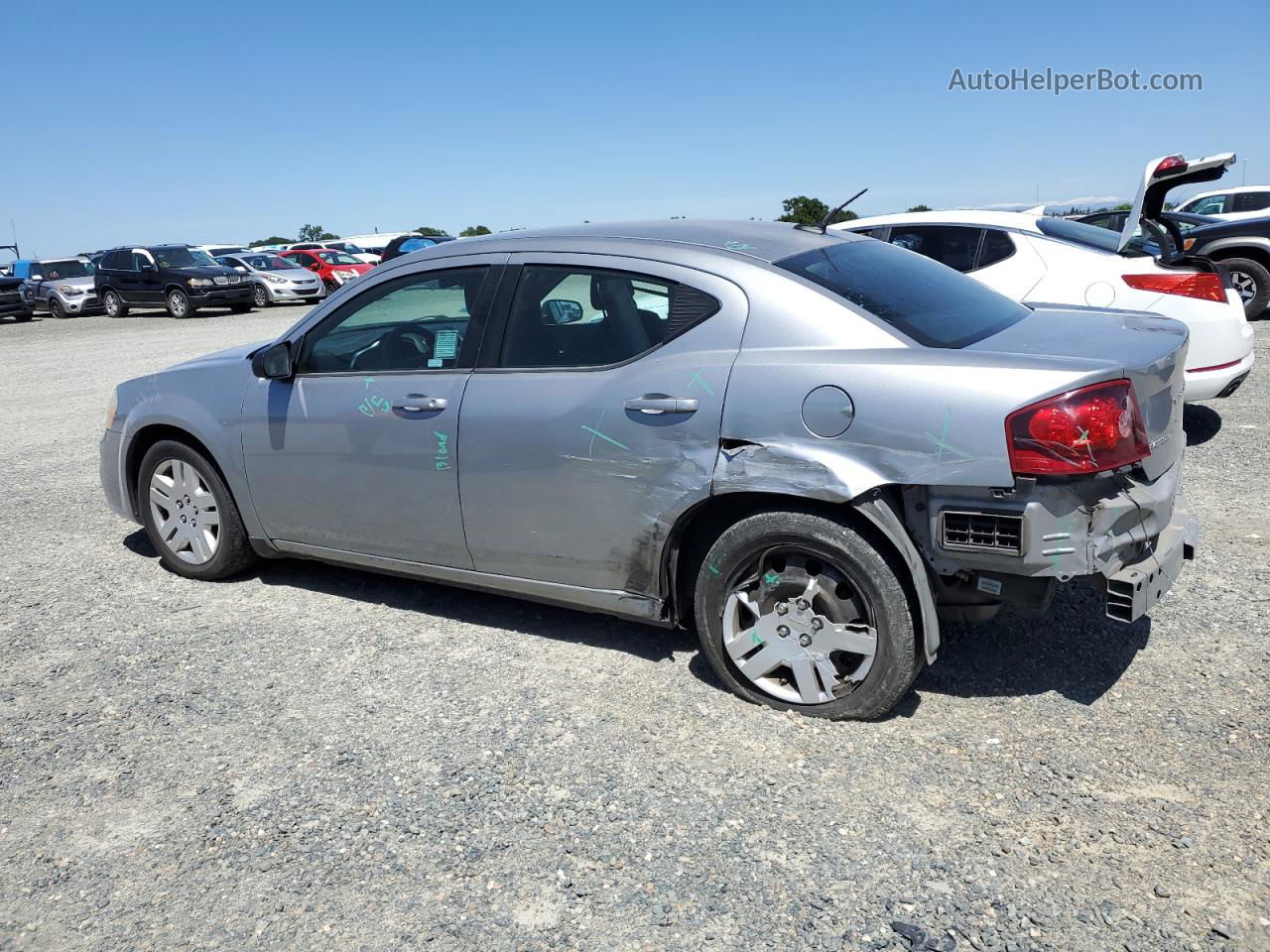 2014 Dodge Avenger Se Silver vin: 1C3CDZAB1EN169321