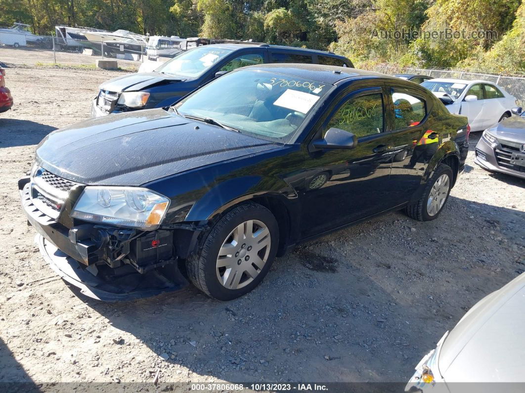 2014 Dodge Avenger Se Black vin: 1C3CDZAB1EN190704