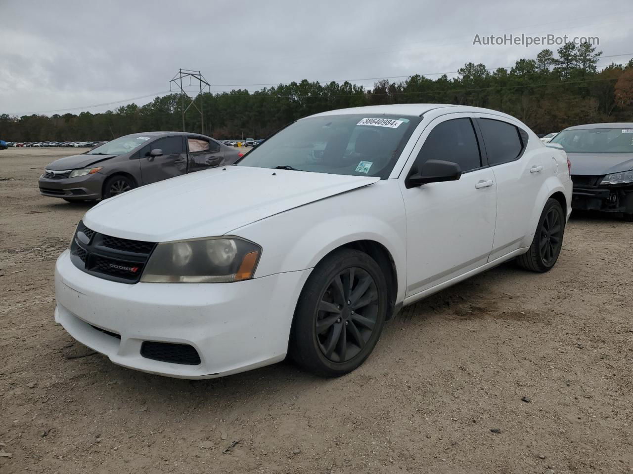 2014 Dodge Avenger Se White vin: 1C3CDZAB1EN203628