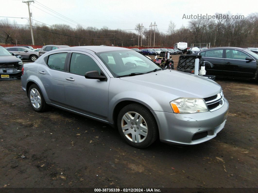 2014 Dodge Avenger Se Silver vin: 1C3CDZAB1EN216802