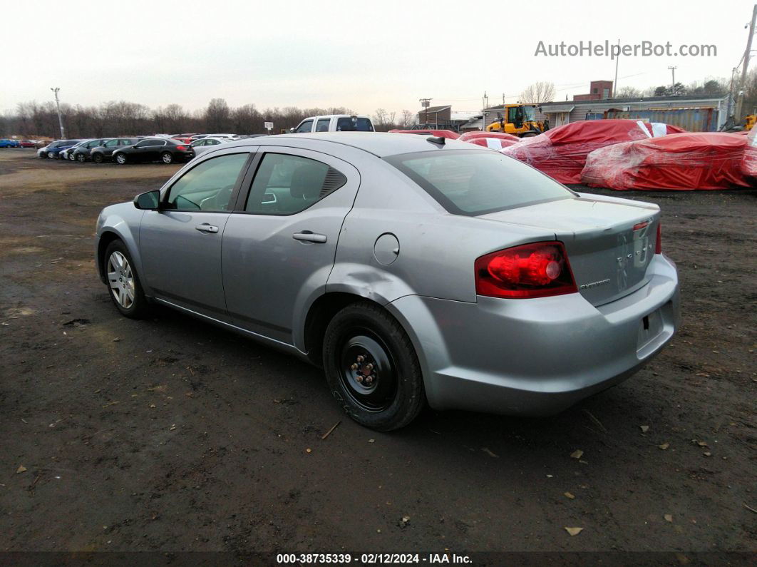 2014 Dodge Avenger Se Silver vin: 1C3CDZAB1EN216802