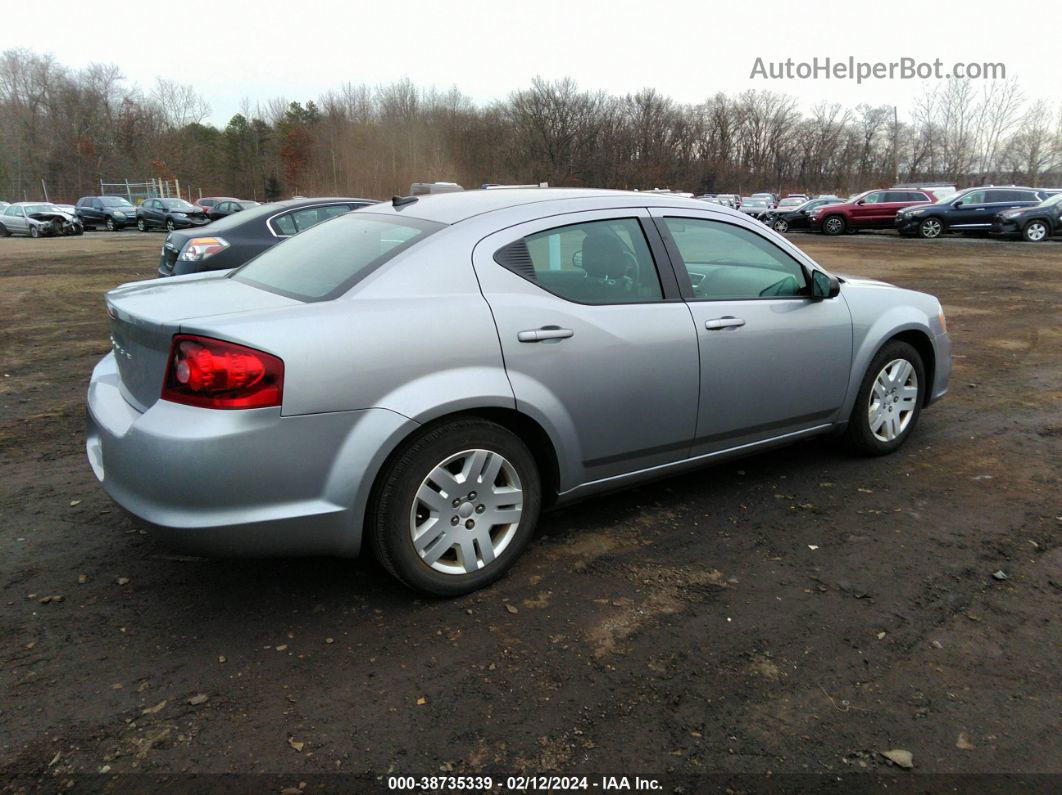 2014 Dodge Avenger Se Silver vin: 1C3CDZAB1EN216802