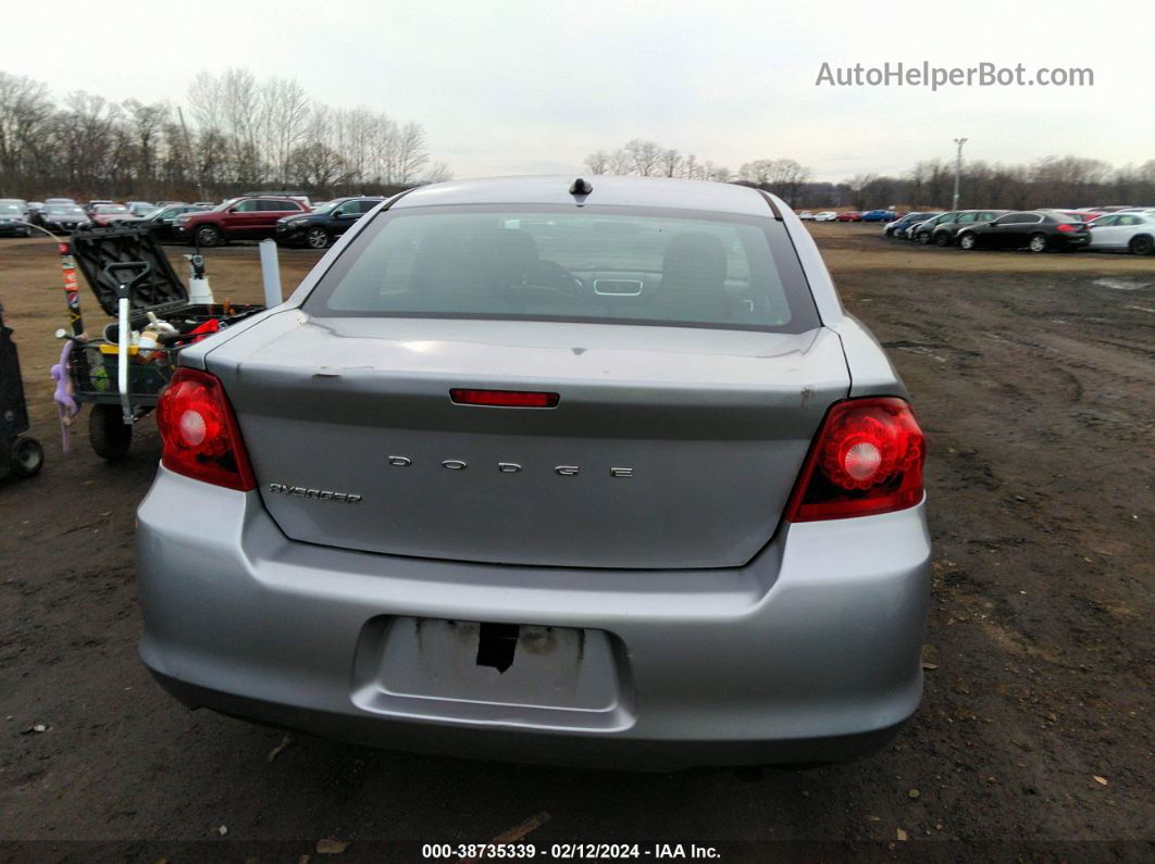 2014 Dodge Avenger Se Silver vin: 1C3CDZAB1EN216802