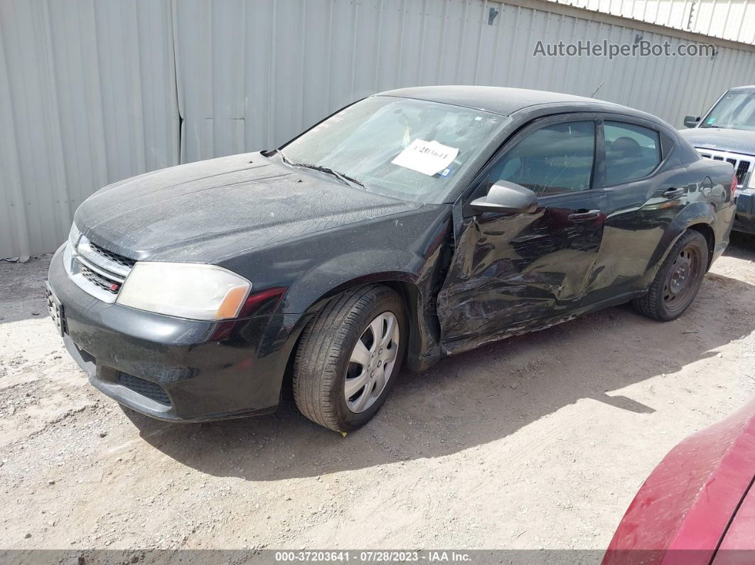 2014 Dodge Avenger Se Черный vin: 1C3CDZAB1EN220980