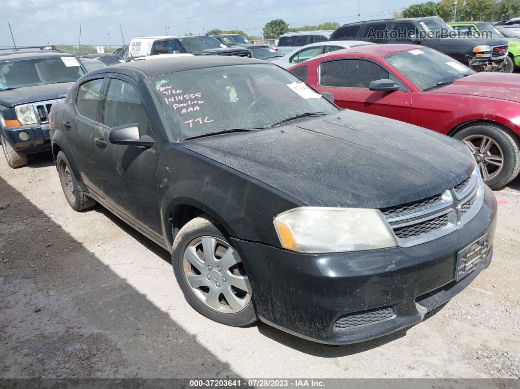 2014 Dodge Avenger Se Black vin: 1C3CDZAB1EN220980