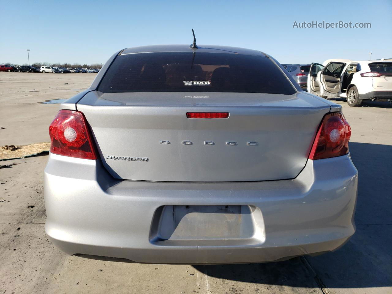 2014 Dodge Avenger Se Silver vin: 1C3CDZAB1EN228366