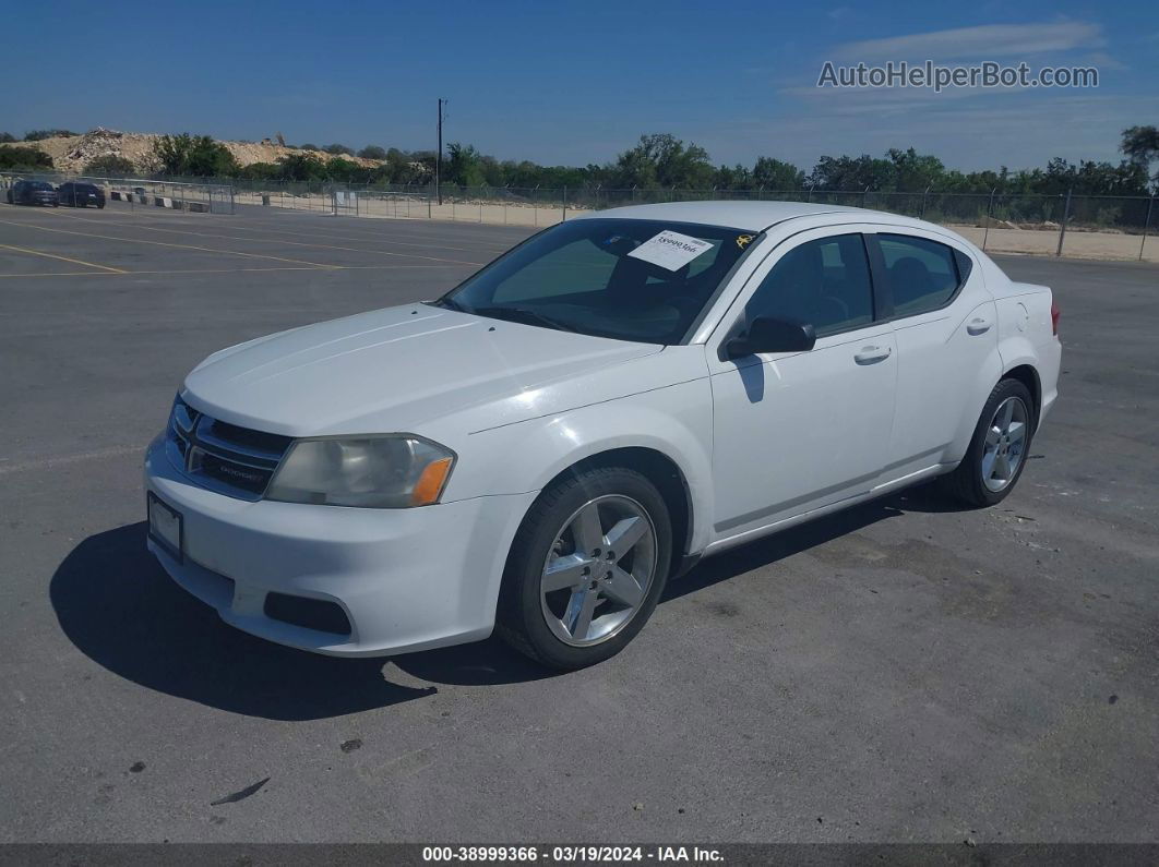 2014 Dodge Avenger Se Белый vin: 1C3CDZAB2EN111525