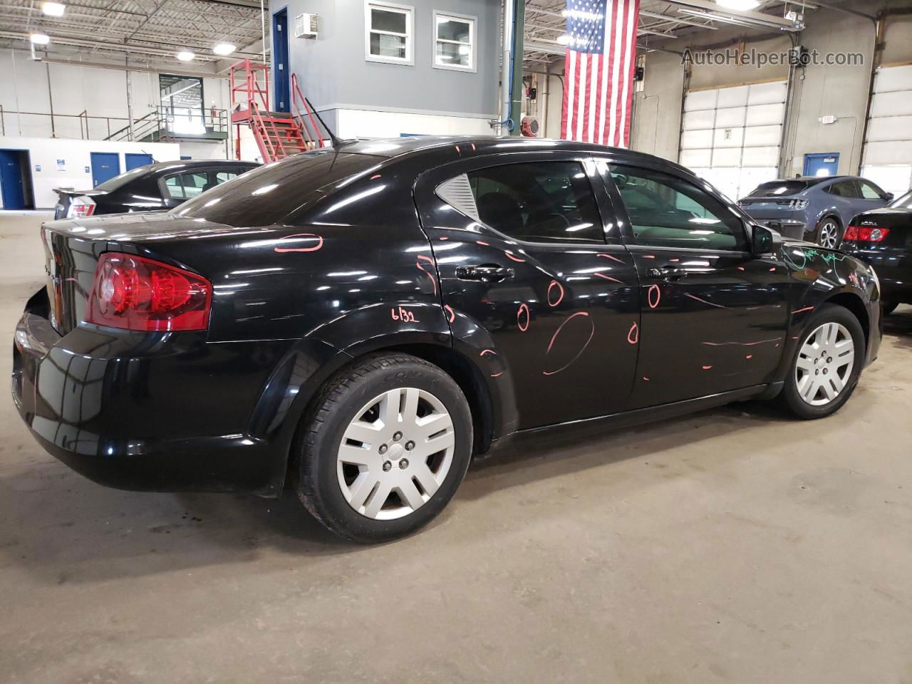 2014 Dodge Avenger Se Black vin: 1C3CDZAB2EN120693