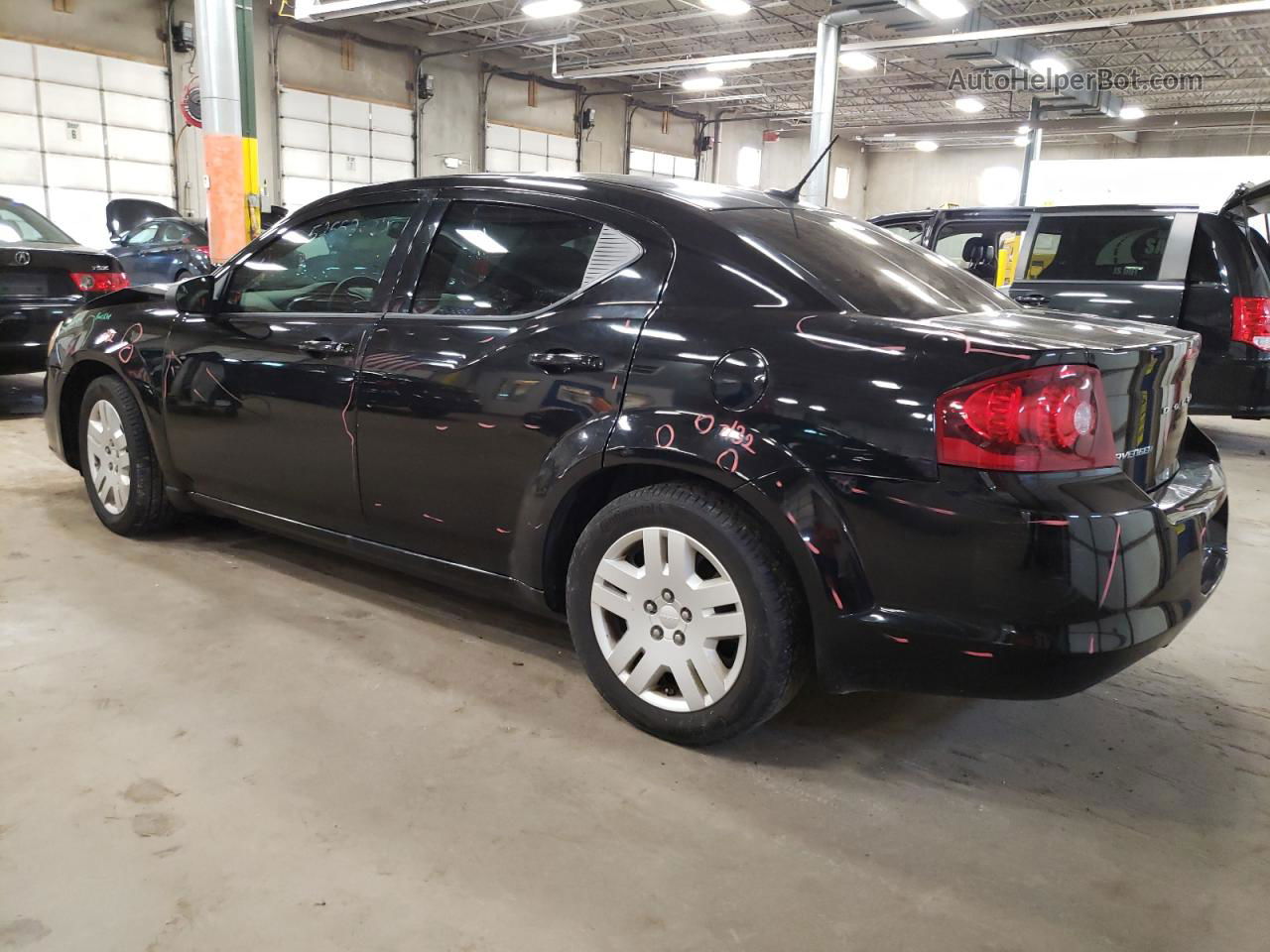 2014 Dodge Avenger Se Black vin: 1C3CDZAB2EN120693