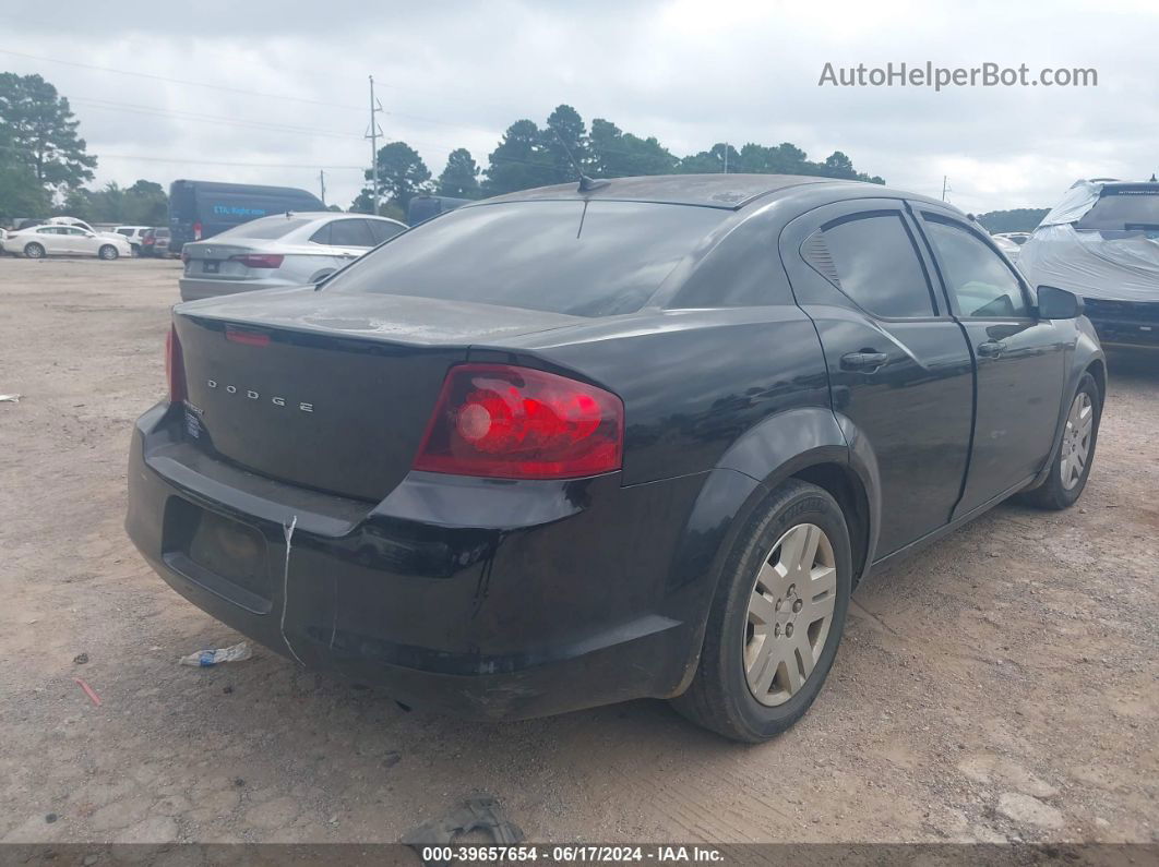 2014 Dodge Avenger Se Black vin: 1C3CDZAB2EN161454