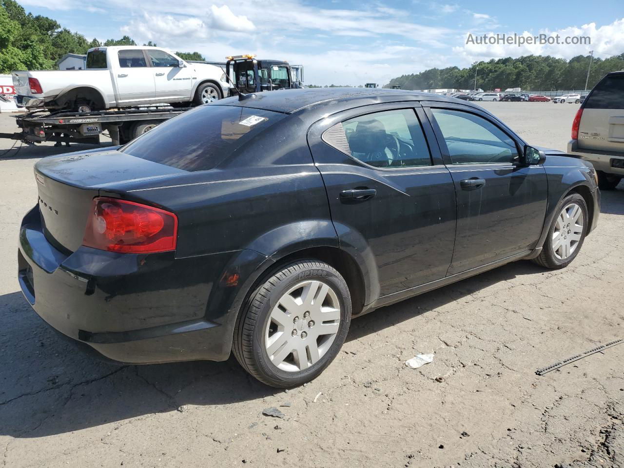 2014 Dodge Avenger Se Black vin: 1C3CDZAB2EN182322