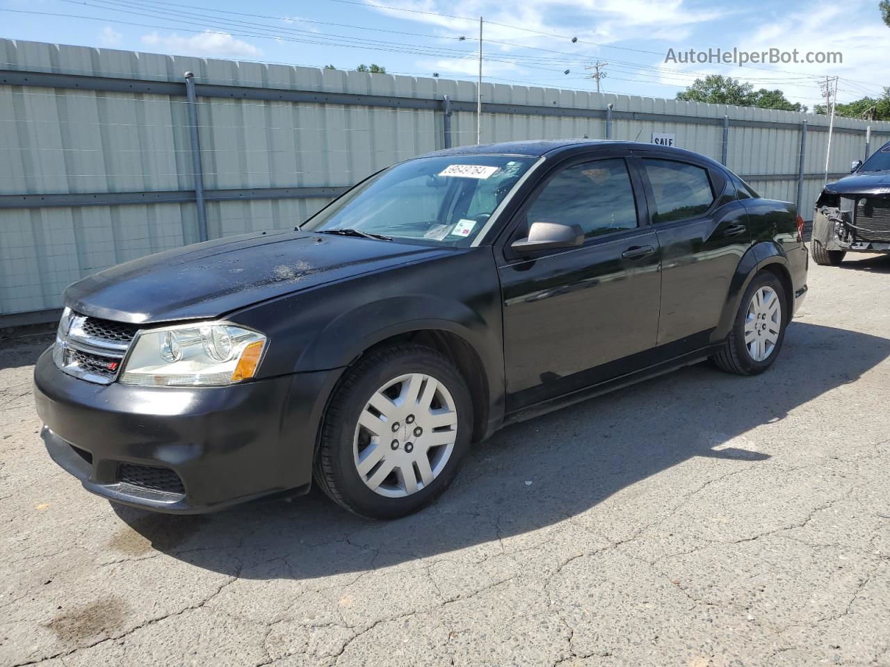 2014 Dodge Avenger Se Black vin: 1C3CDZAB2EN182322