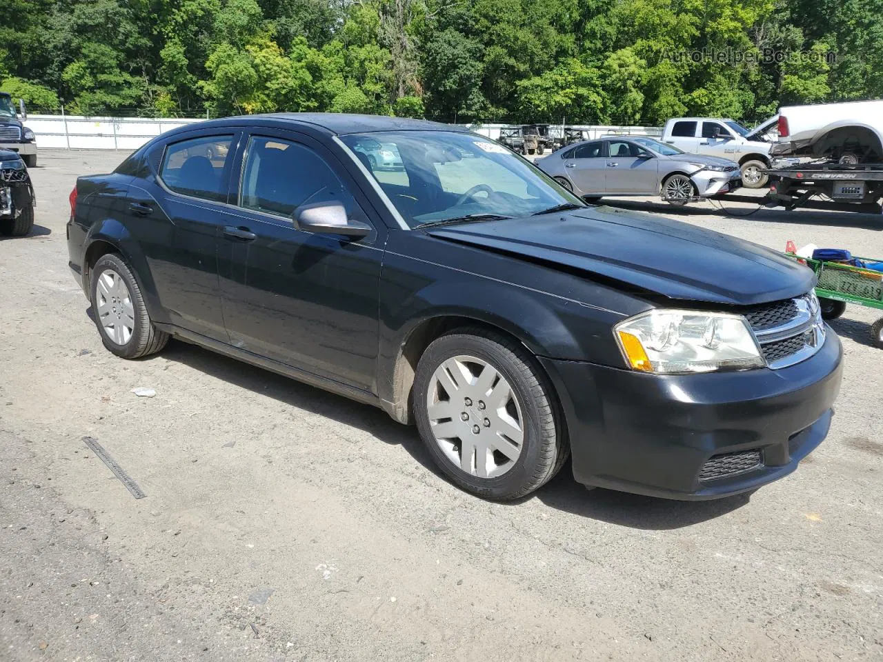 2014 Dodge Avenger Se Black vin: 1C3CDZAB2EN182322