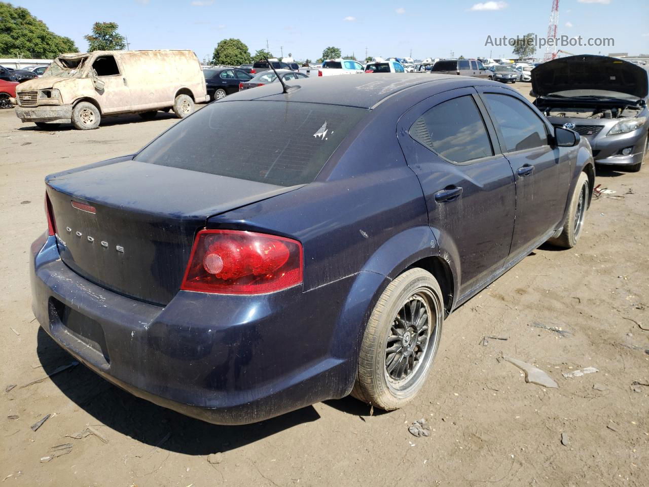 2014 Dodge Avenger Se Blue vin: 1C3CDZAB2EN184023