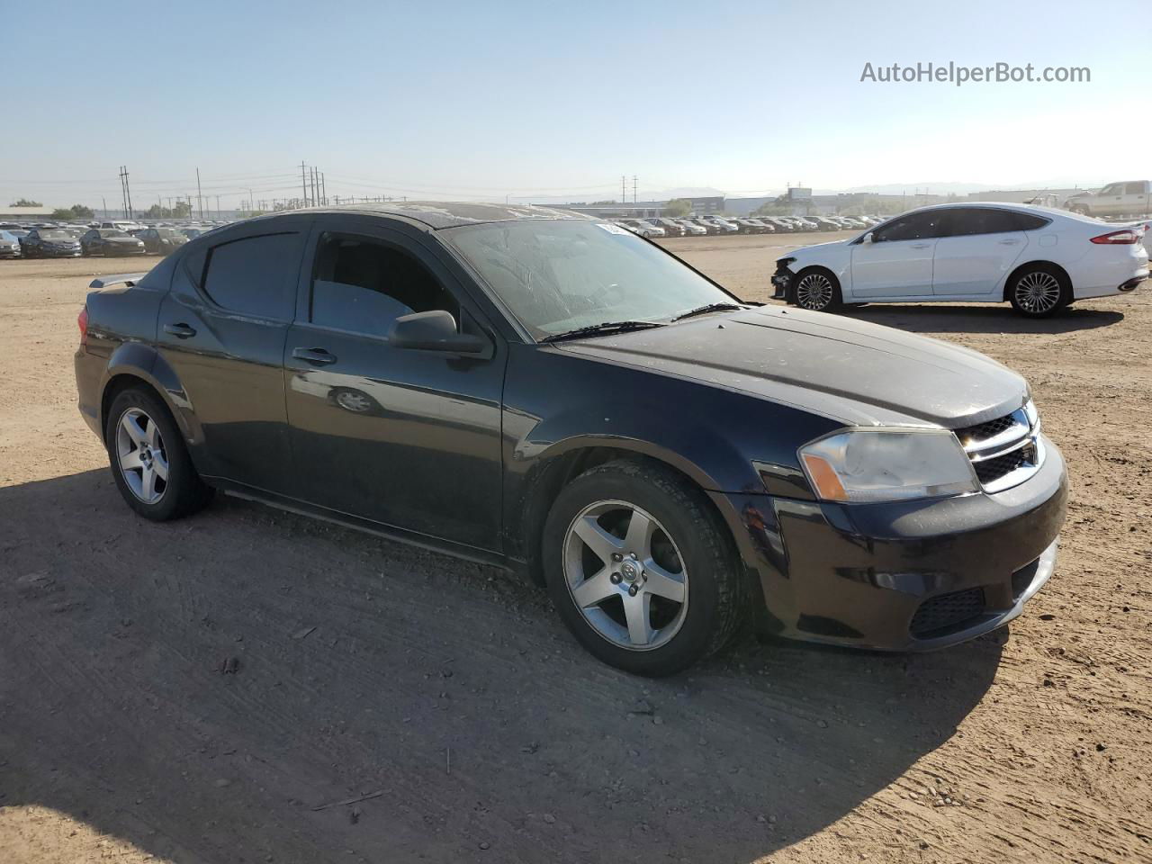 2014 Dodge Avenger Se Black vin: 1C3CDZAB2EN196009