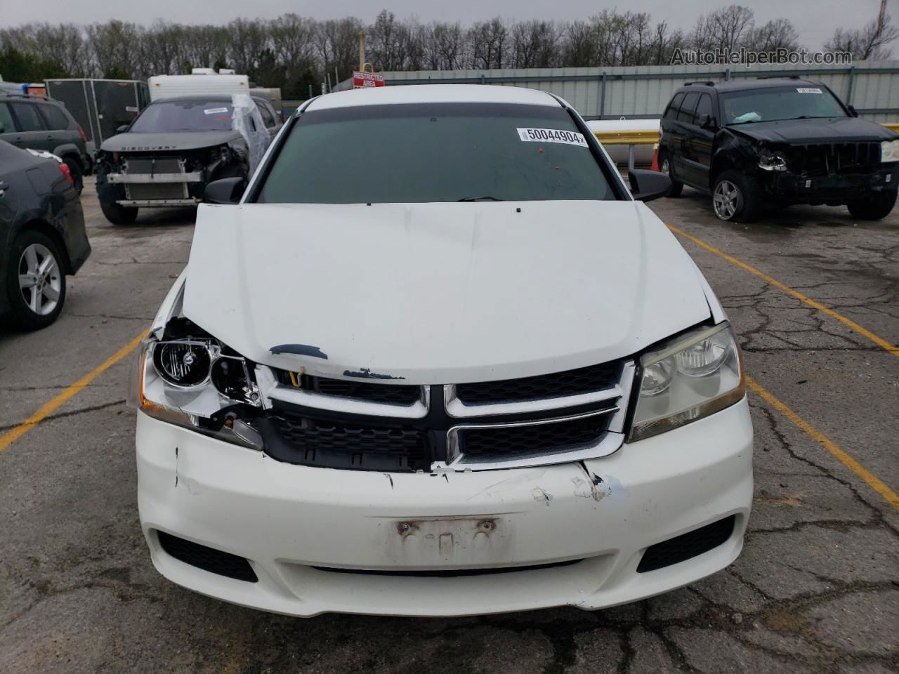 2014 Dodge Avenger Se White vin: 1C3CDZAB2EN224732