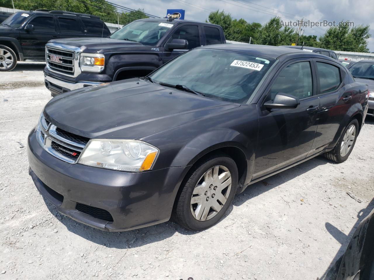 2014 Dodge Avenger Se Gray vin: 1C3CDZAB2EN225816