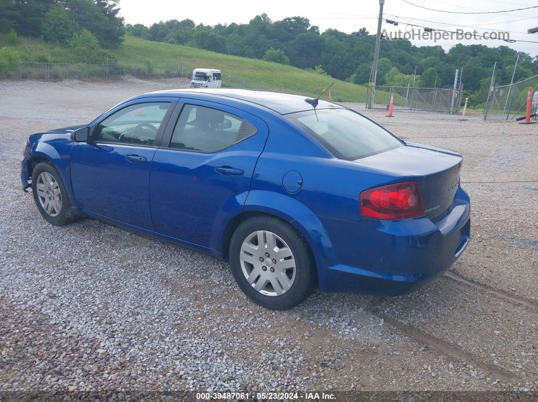 2014 Dodge Avenger Se Blue vin: 1C3CDZAB3EN115891