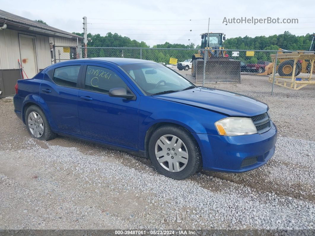 2014 Dodge Avenger Se Blue vin: 1C3CDZAB3EN115891