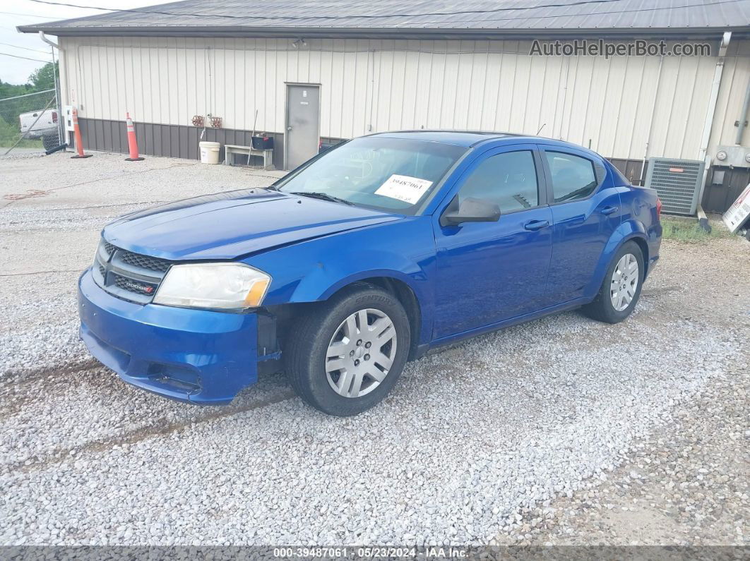 2014 Dodge Avenger Se Blue vin: 1C3CDZAB3EN115891