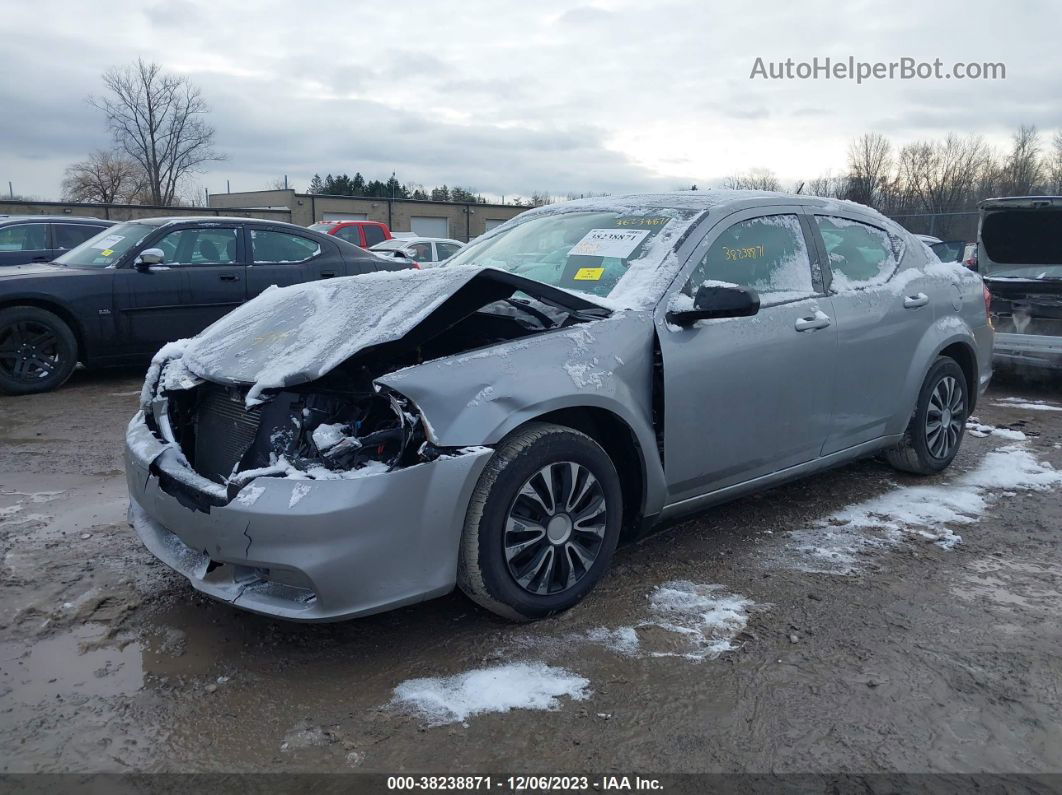 2014 Dodge Avenger Se Silver vin: 1C3CDZAB3EN127121