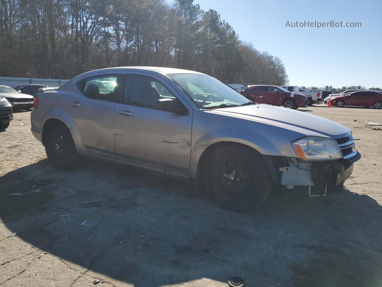 2014 Dodge Avenger Se Silver vin: 1C3CDZAB3EN144341