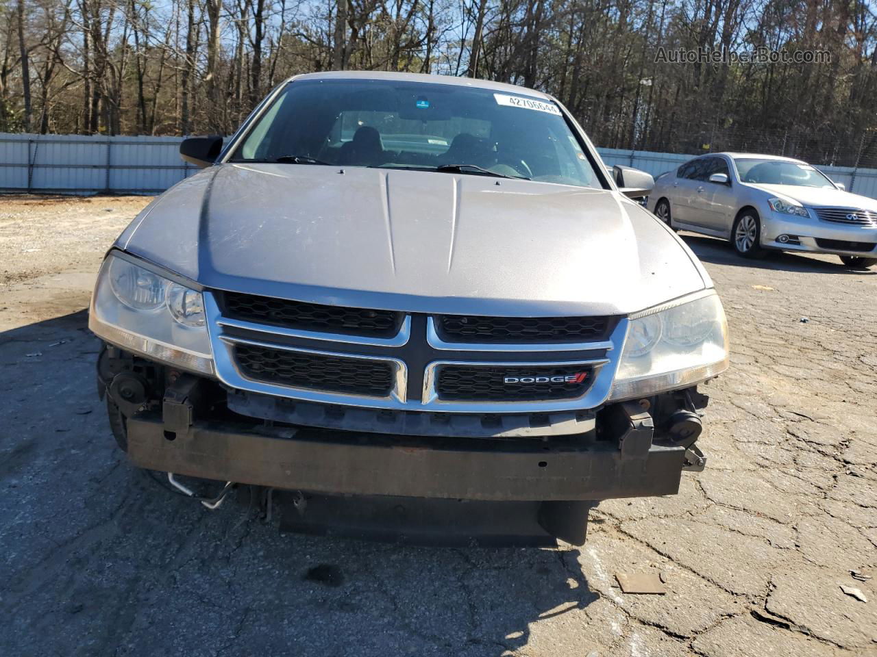 2014 Dodge Avenger Se Silver vin: 1C3CDZAB3EN144341