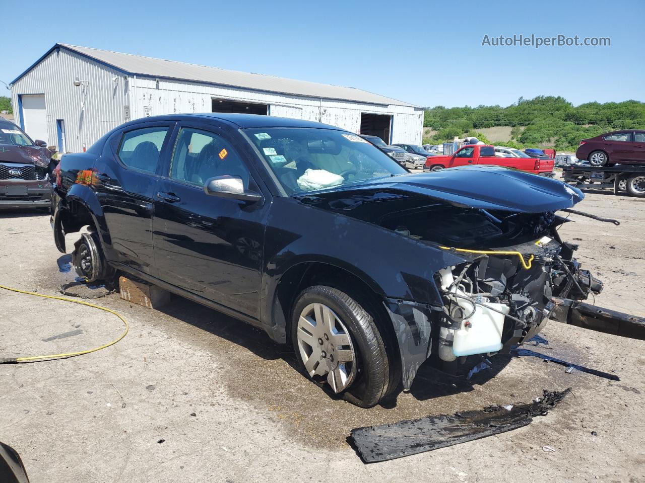 2014 Dodge Avenger Se Black vin: 1C3CDZAB3EN166307