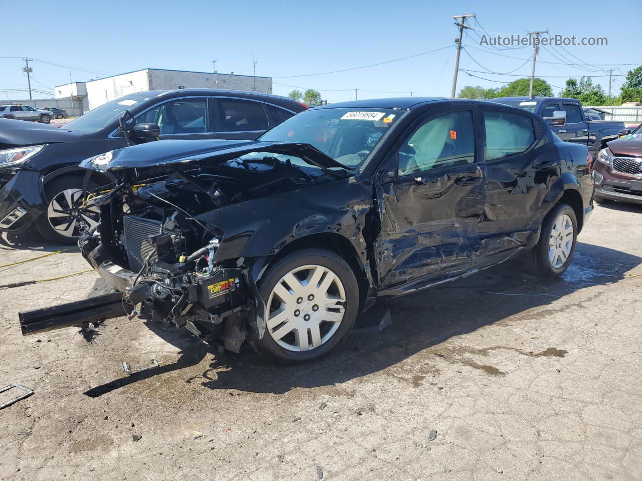 2014 Dodge Avenger Se Black vin: 1C3CDZAB3EN166307