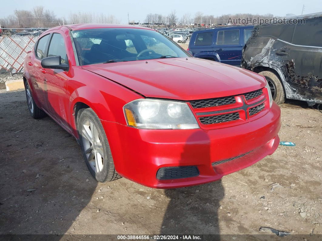 2014 Dodge Avenger Se Red vin: 1C3CDZAB3EN174391