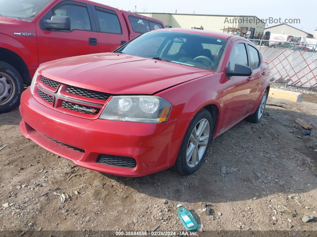 2014 Dodge Avenger Se Red vin: 1C3CDZAB3EN174391