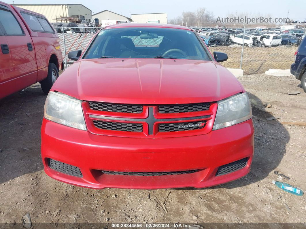 2014 Dodge Avenger Se Red vin: 1C3CDZAB3EN174391