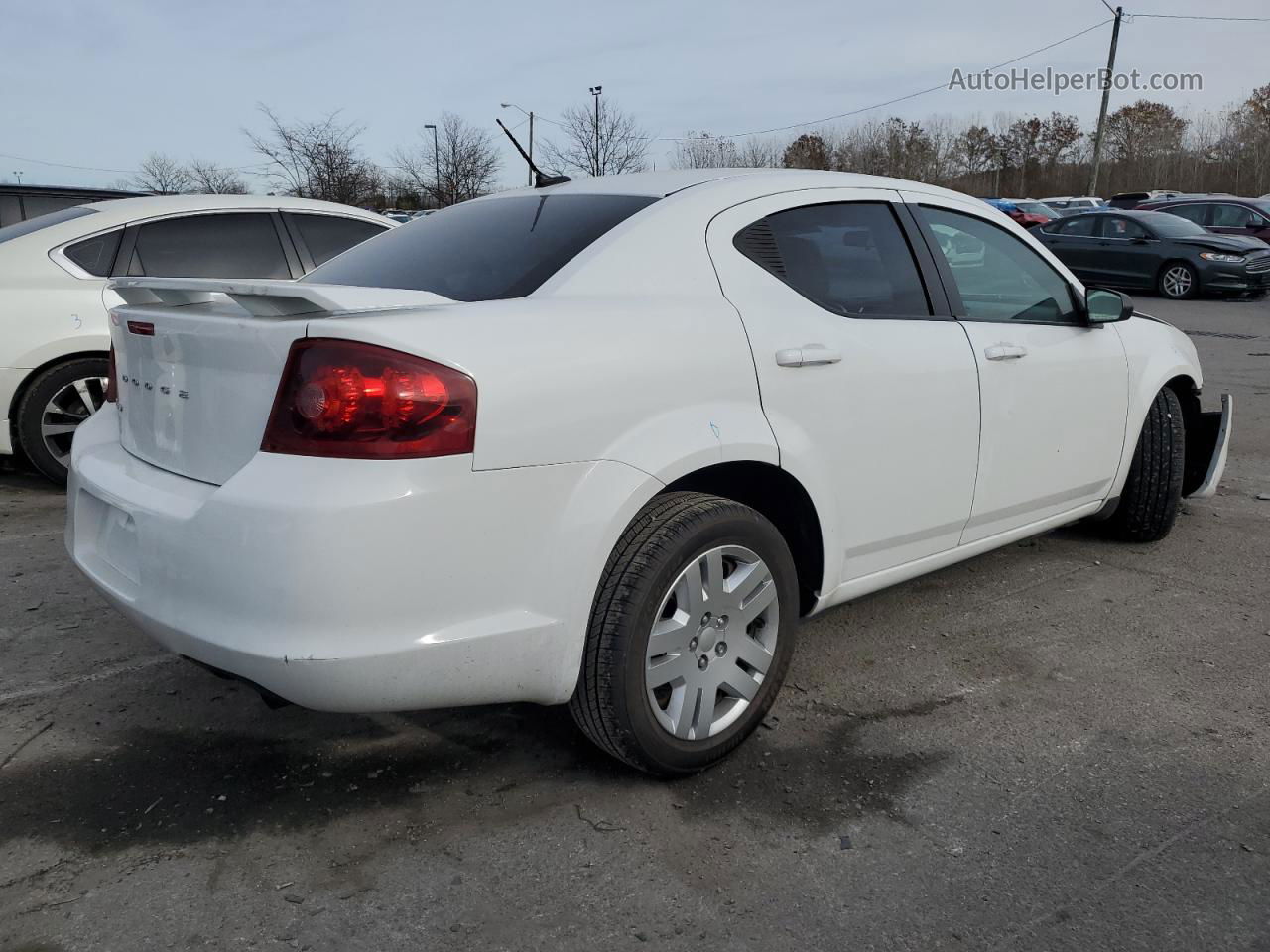 2014 Dodge Avenger Se White vin: 1C3CDZAB3EN188002