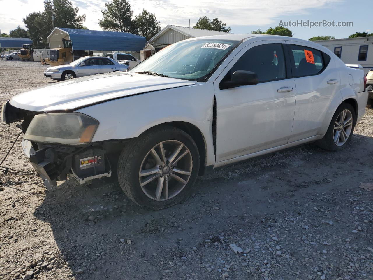 2014 Dodge Avenger Se White vin: 1C3CDZAB3EN188081