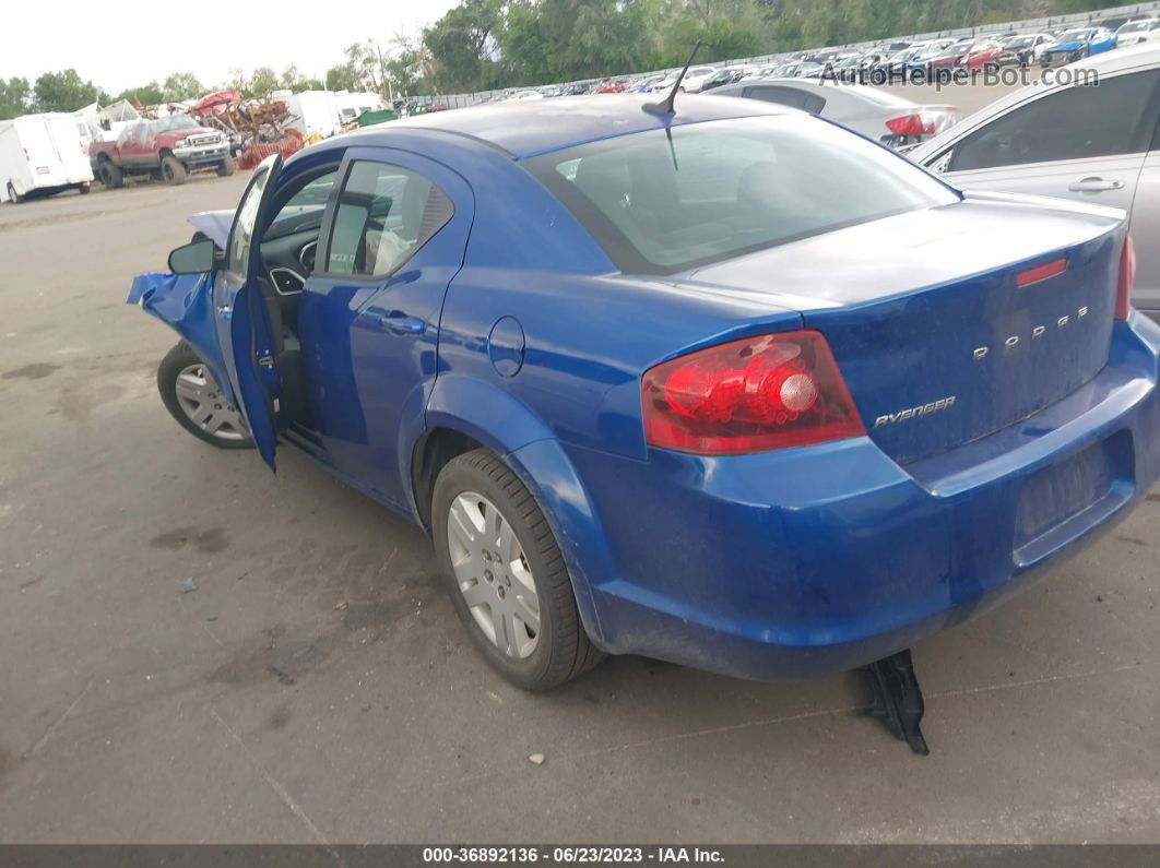 2014 Dodge Avenger Se Blue vin: 1C3CDZAB3EN194012