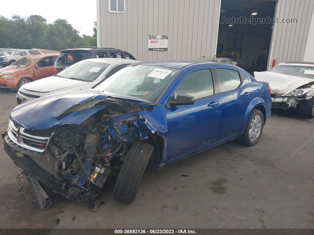 2014 Dodge Avenger Se Blue vin: 1C3CDZAB3EN194012