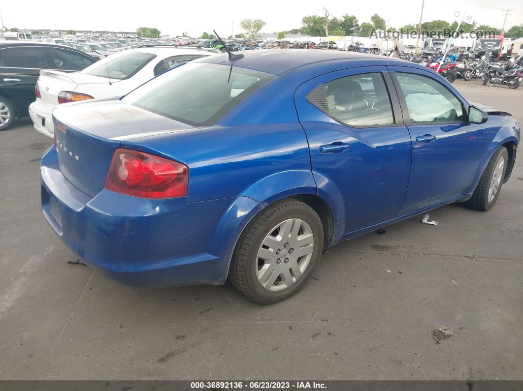 2014 Dodge Avenger Se Blue vin: 1C3CDZAB3EN194012