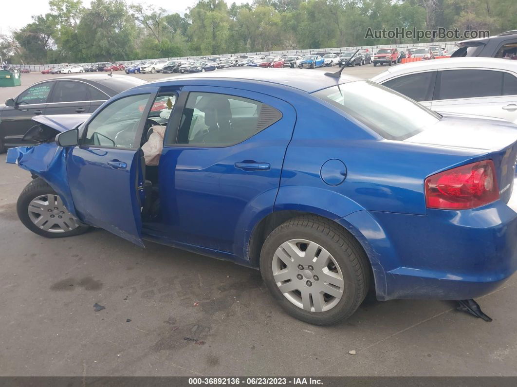 2014 Dodge Avenger Se Blue vin: 1C3CDZAB3EN194012