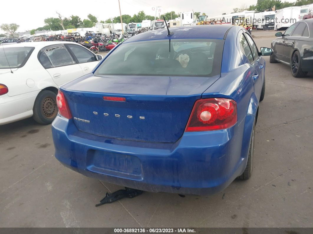 2014 Dodge Avenger Se Blue vin: 1C3CDZAB3EN194012