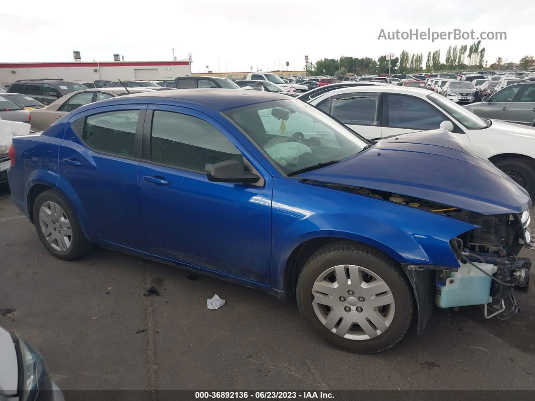 2014 Dodge Avenger Se Синий vin: 1C3CDZAB3EN194012