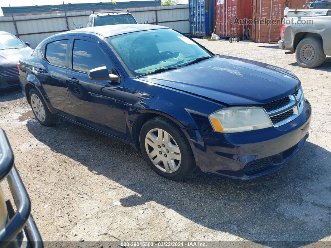 2014 Dodge Avenger Se Navy vin: 1C3CDZAB3EN200438