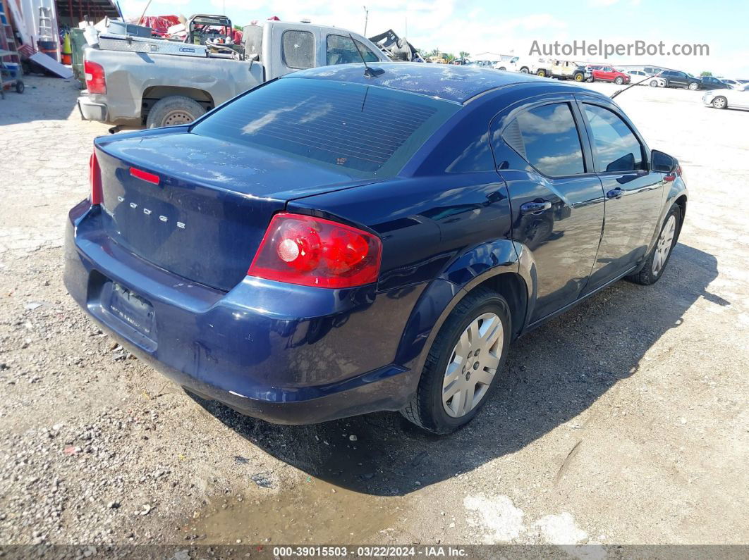 2014 Dodge Avenger Se Navy vin: 1C3CDZAB3EN200438