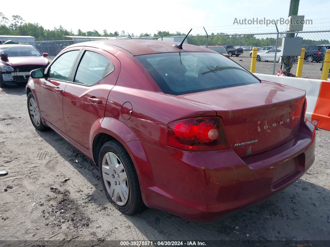 2014 Dodge Avenger Se Red vin: 1C3CDZAB3EN216591