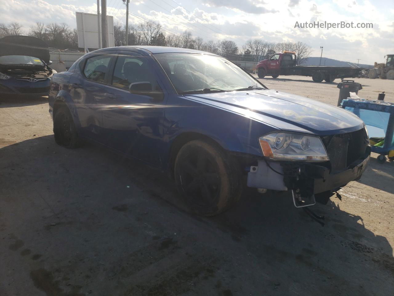 2014 Dodge Avenger Se Blue vin: 1C3CDZAB3EN218647