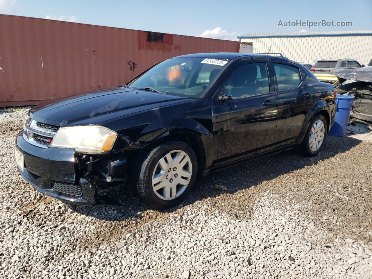 2014 Dodge Avenger Se Black vin: 1C3CDZAB3EN221323